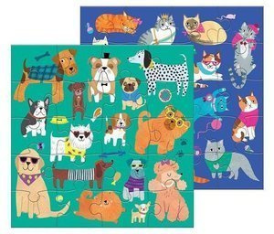 Magnetyczne puzzle dla dzieci Koty i psy 2x20 el MP60723-Mudpuppy, układanki dla najmłodszych
