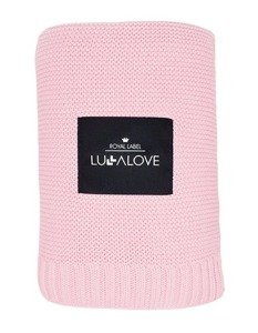 Duży koc bambusowy Candy pink różowy LL3035-Lullalove, kocyki dla dzieci