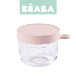 Beaba Pojemnik słoiczek szklany z hermetycznym zamknięciem 150 ml pink 912649- Beaba, akcesoria do kuchni