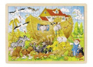 Biblijna Arka Noego, puzzle na podstawce, goki