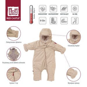 COMBI T-ZIP T2 6-12M HEATHER BEIGE 0827155- Red Castle, kombinezon dla maluszka