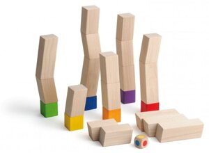 Klocki drewniane balansujące wieże Tricky Blocks Erzi 42363 Gry zręcznościowe dla dzieci