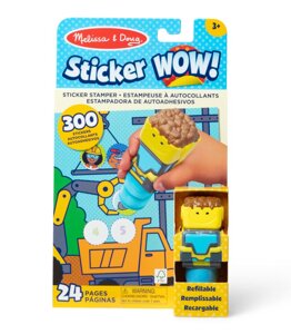 Sticker WOW stempel z naklejkami Budowa Melissa & Doug 50845 książeczka z naklejkami