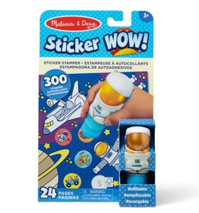 Sticker Wow stempel z naklejkami Astronauta Melissa & Doug 50240 książeczka z naklejkami