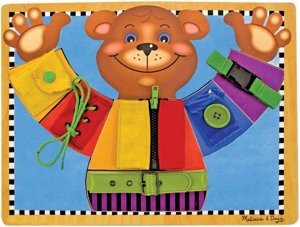 Tablica umiejętności tablica motoryczna z zamkami Miś Melissa and Doug 13784