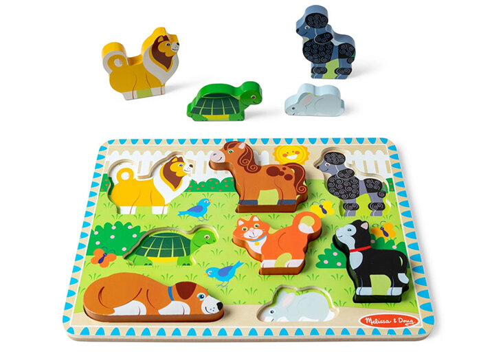 Drewniana układanka z figurkami zwierząt Melissa & Doug 13724