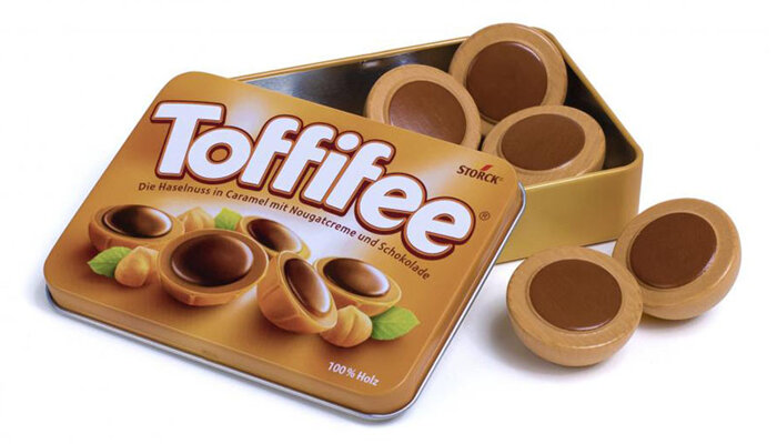 Drewniane Toffifee w puszce Erzi 14376