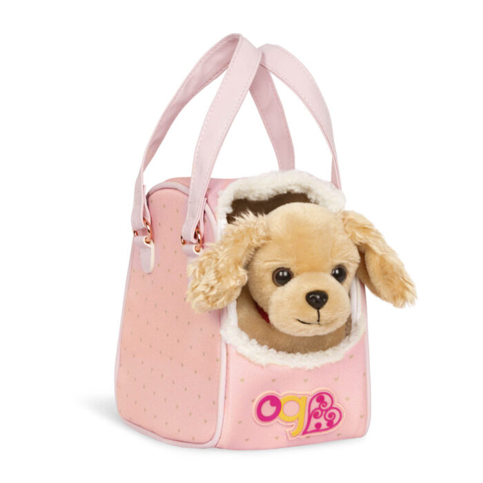 Piesek cocker spaniel w torebce Hop in Dog Carrier OurGeneration BD35182Z