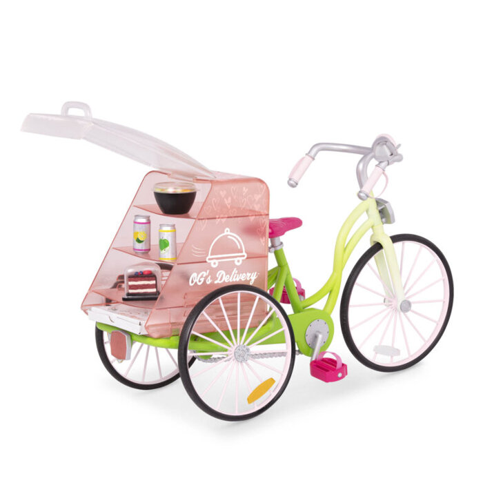 Rower do cateringu dla lalki 46cm lub podobnej Delivery Bike Our Generation BD37963