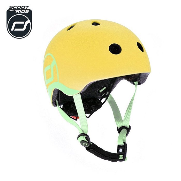 SCOOTANDRIDE Kask XXS-S dla dzieci 1-5 lat Lemon lampka LED 96390