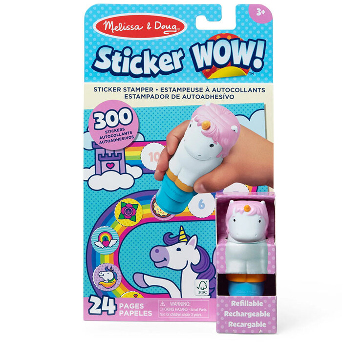 Sticker Wow stempel z naklejkami Jednorożec 32013 Melissa & Doug książeczka z naklejkami