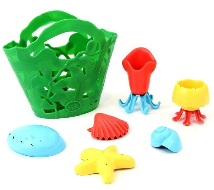 Zestaw akcesoriów Skarby fal GTTDP11311-Green Toys, zabawki kąpielowe dla dzieci